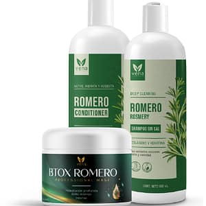 Trio Pack de Romero: Shampoo, Acondicionador y Botox
